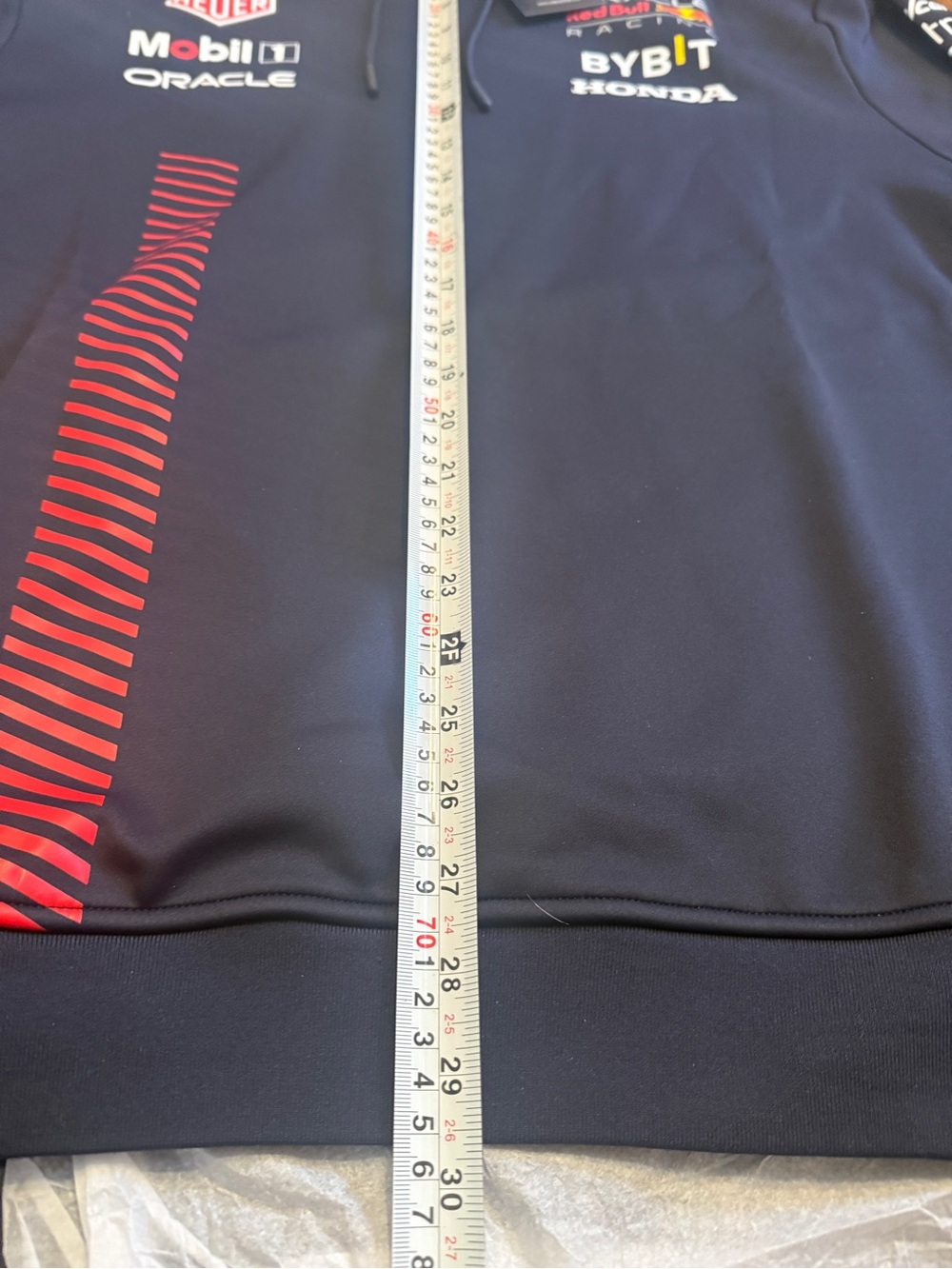 Red Bull Racing Mens Navy and Red Hoodie - Picture 7 of 9